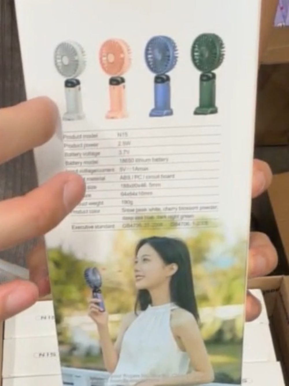 Portable LED Digital Display Handheld Fan - Picture 5 of 5